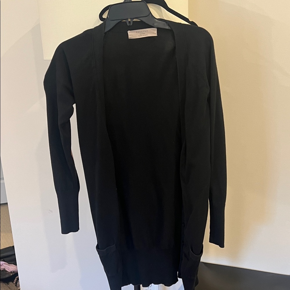 Zara Classic Black Cardigan Sweater